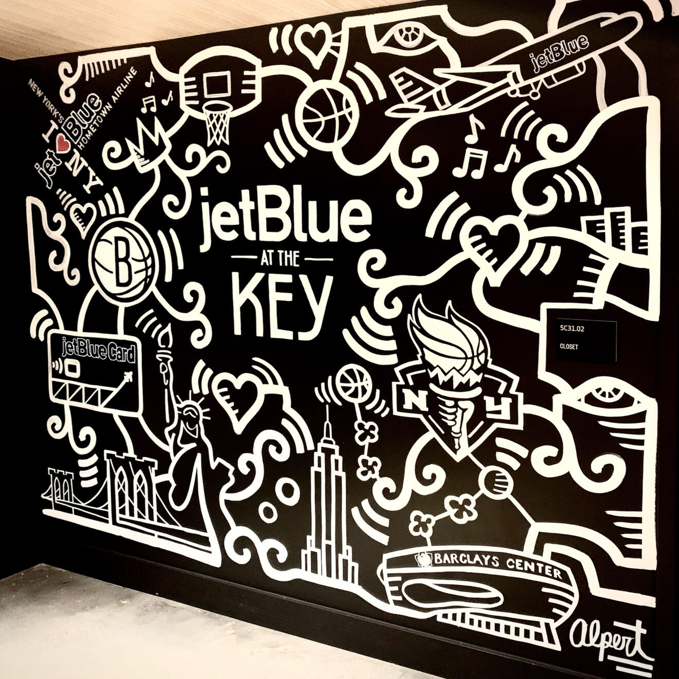 JetBlue Barclays Mural